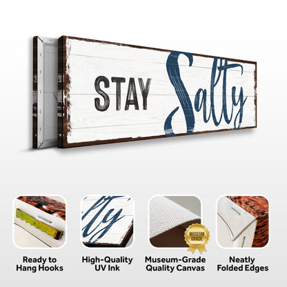 Stay Salty Coastal Sign III by Tailored Canvases
