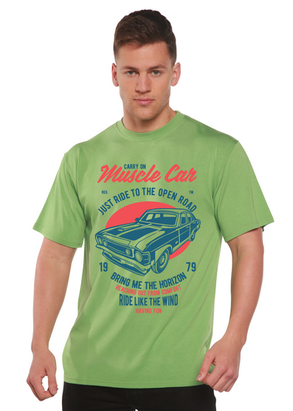 Muscle Car men's bamboo graphic T-shirt – view 2