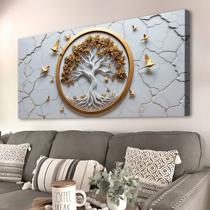 3D Celtic Tree of Life Wall Art, White canvas by Tailored Canvases, view 2