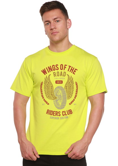 Wings of the Road men's bamboo graphic T-shirt – view 5
