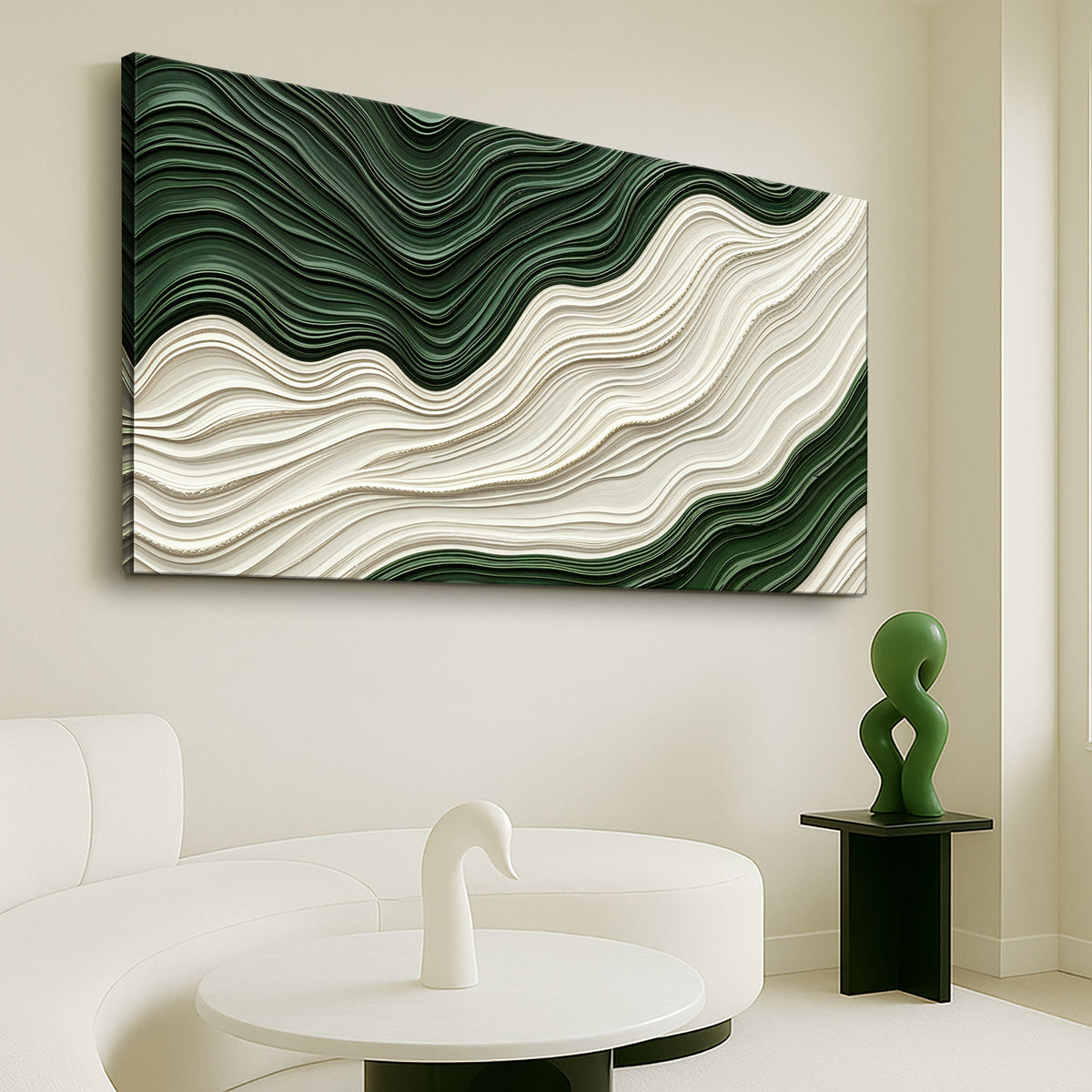 Green Rivers Abstract Wall Art VIII by Tailored Canvases