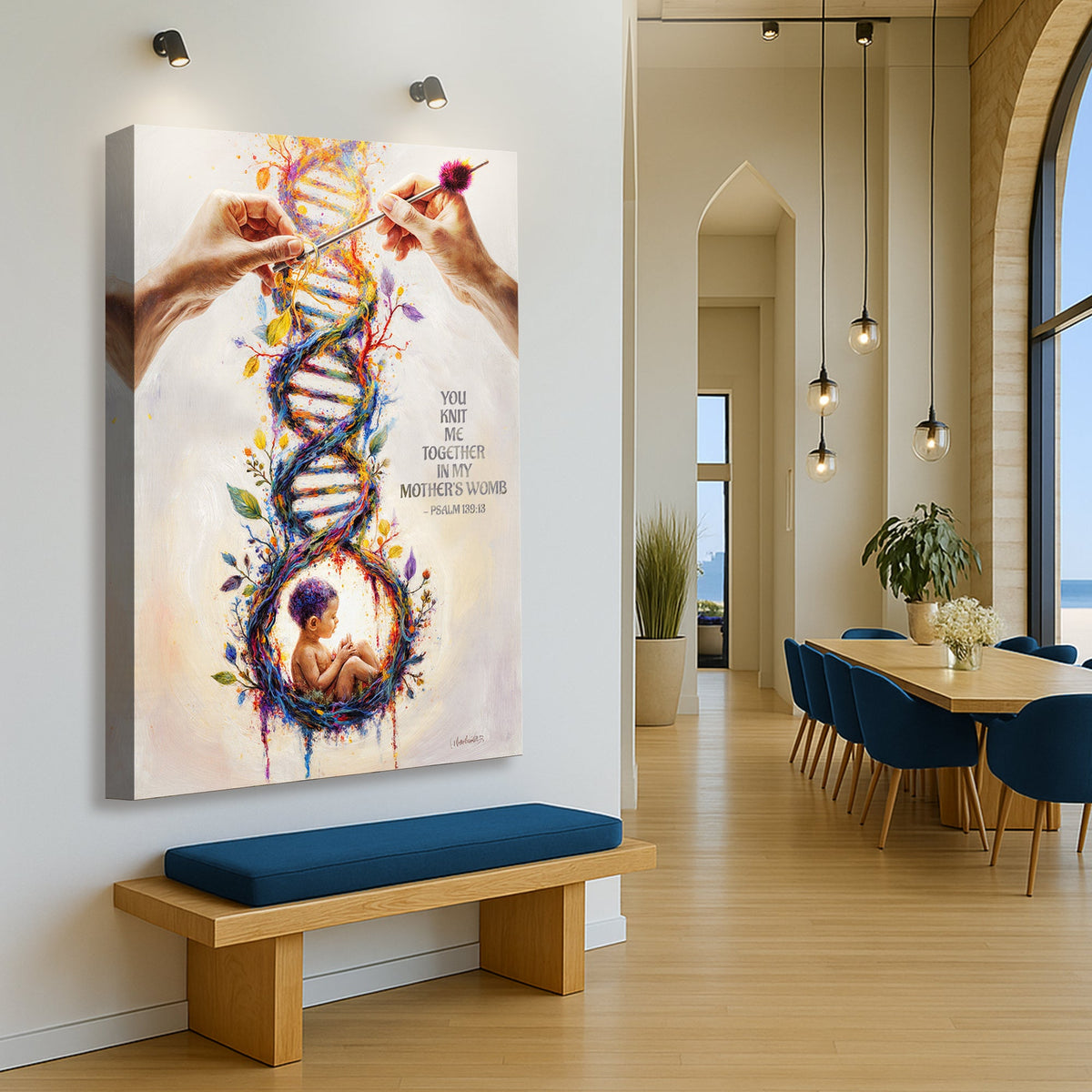 Psalm 139:13 - For You Knit Me In My Mother's Womb Faith Sign by Tailored Canvases