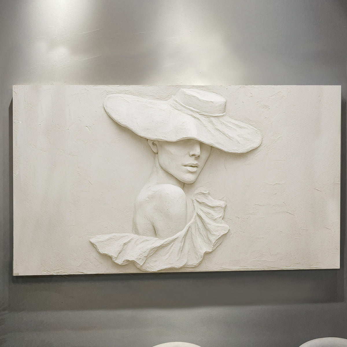 3D Minimalist Female Portrait Wall Art canvas by Tailored Canvases, view 2
