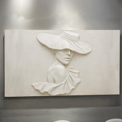 3D Minimalist Female Portrait Wall Art canvas by Tailored Canvases, view 2