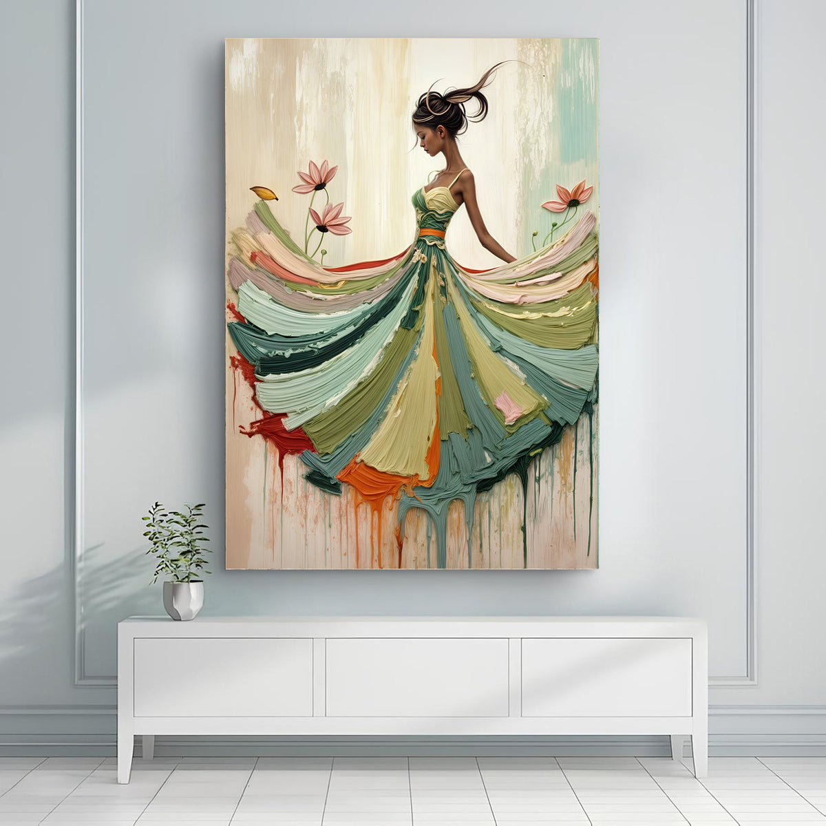 Blooming Modern Abstract Wall Art by Tailored Canvases