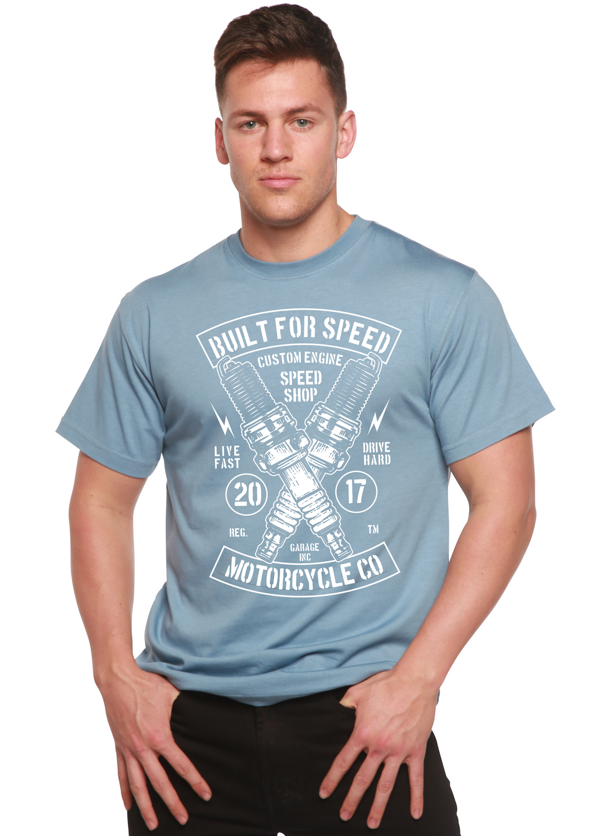 Built for Speed men's bamboo graphic T-shirt – view 5