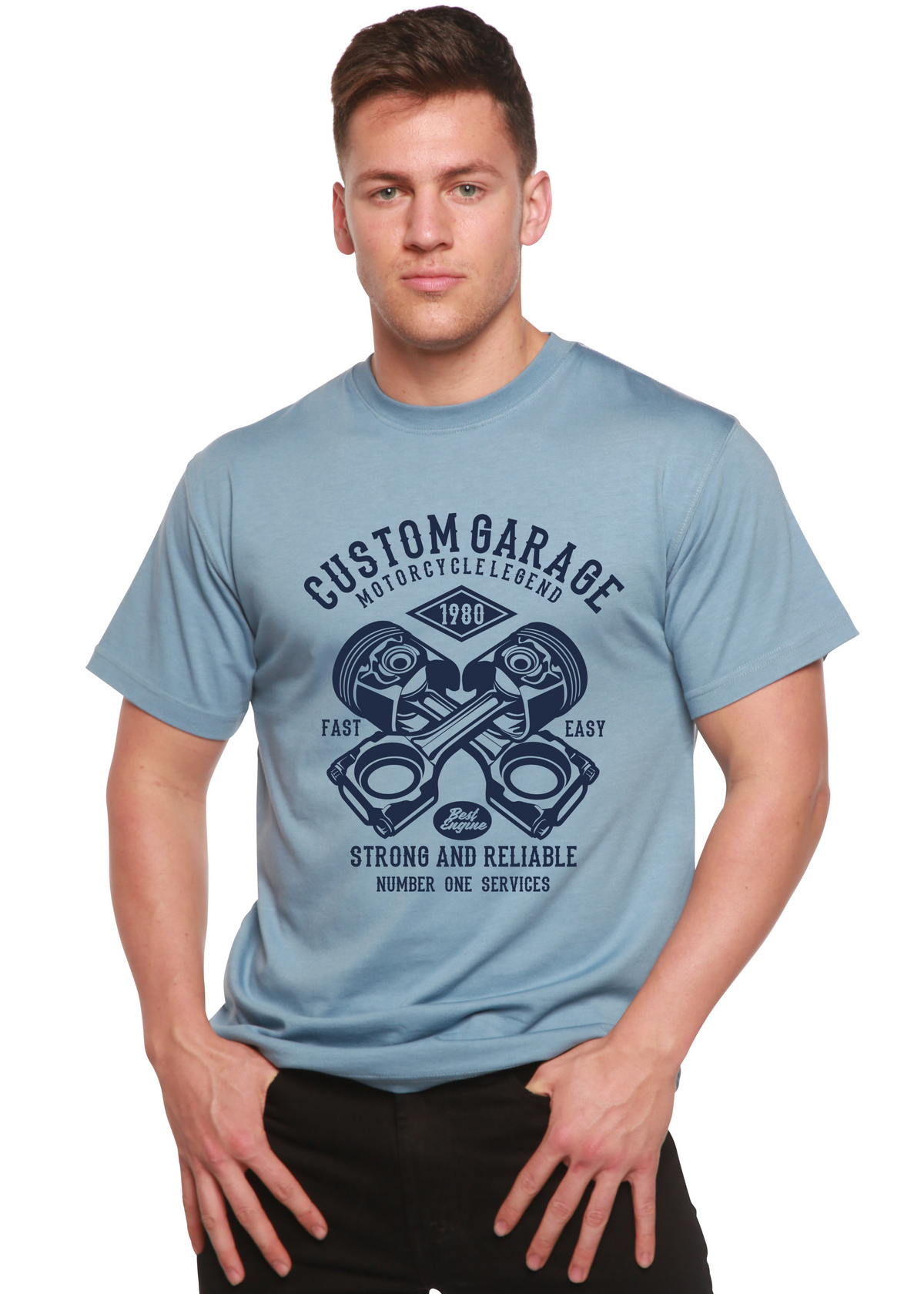 Custom Garage men's bamboo graphic T-shirt – view 5