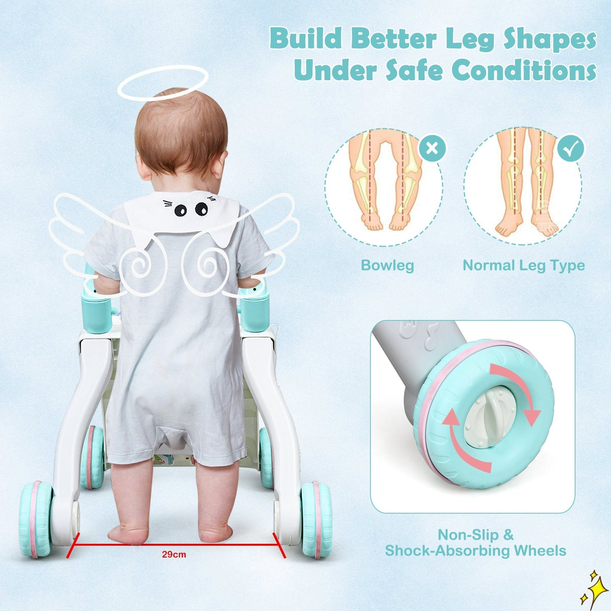 Baby Sit-to-Stand Learning Walker Toddler Musical Toy by GBruno Store