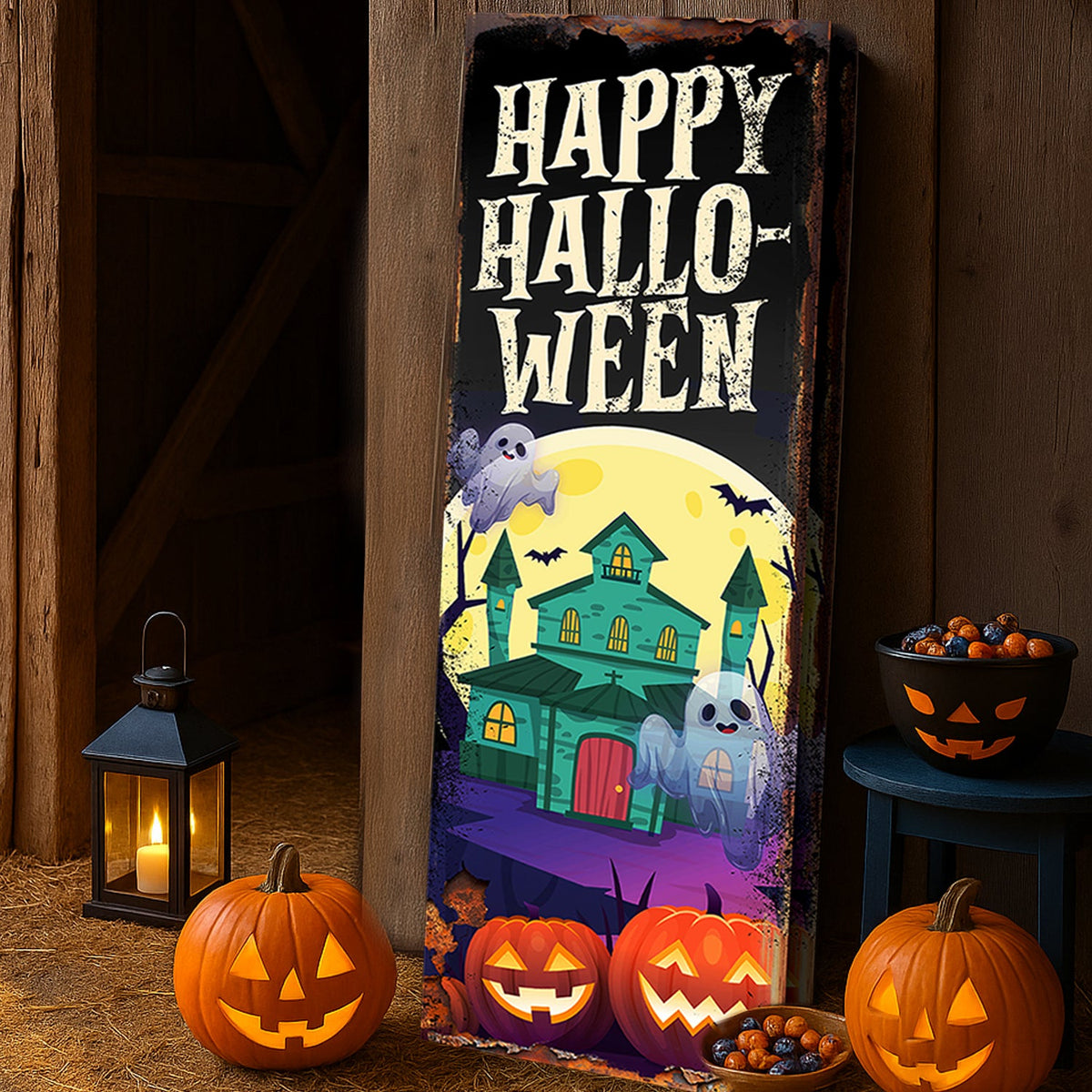 Halloween Welcome Sign by Tailored Canvases