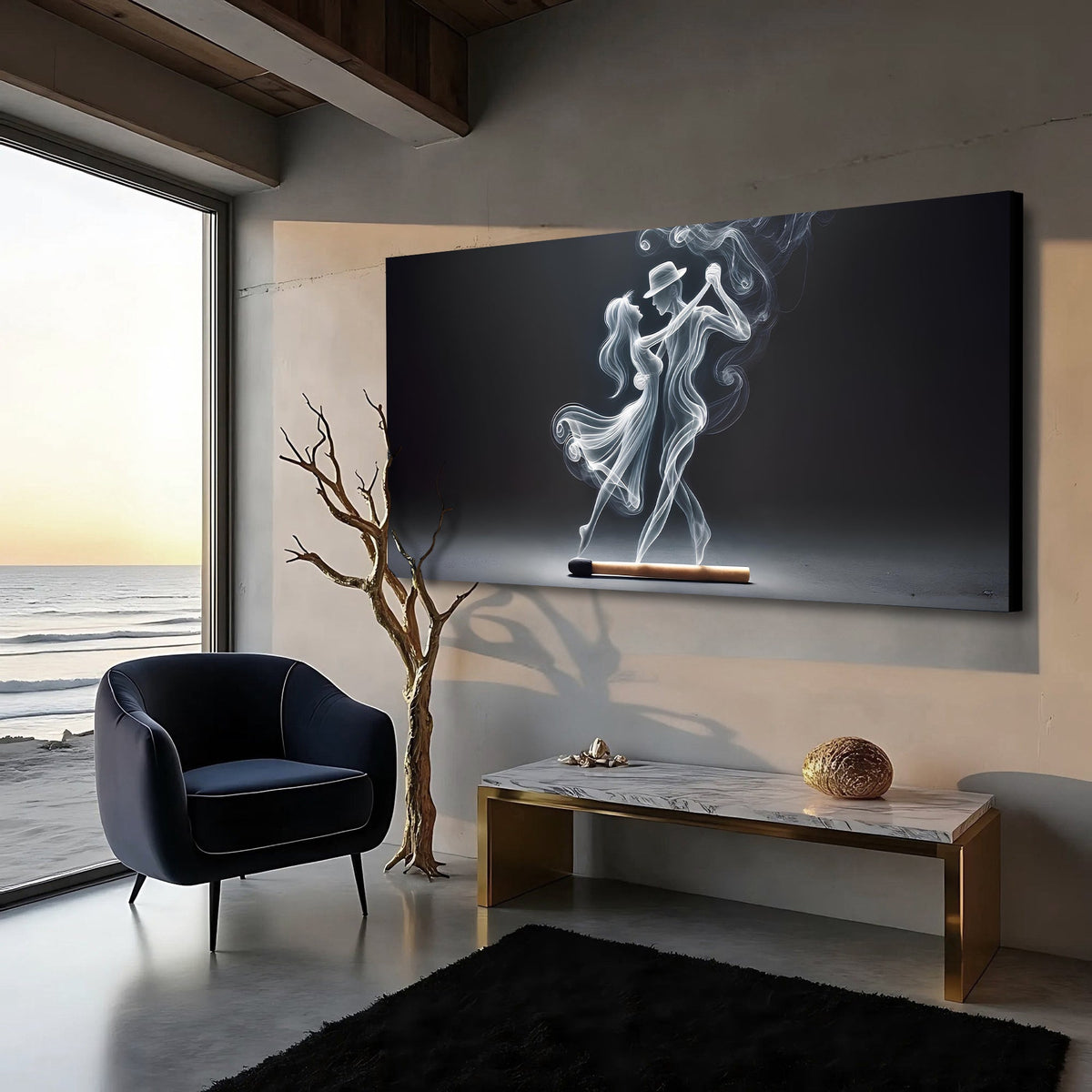 Modern Abstract Couple Dance Wall Art by Tailored Canvases