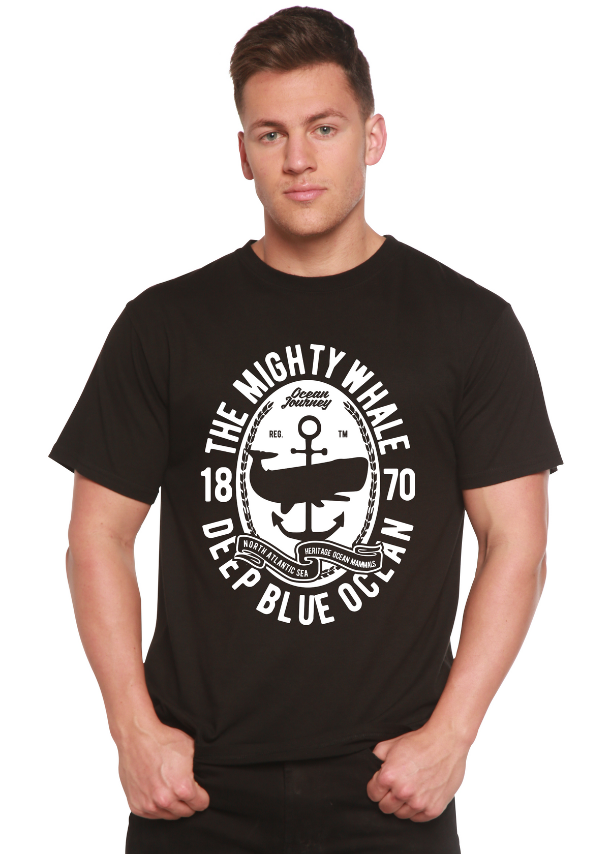 The Mighty men's short sleeve graphic T-shirt in bamboo viscose and organic cotton