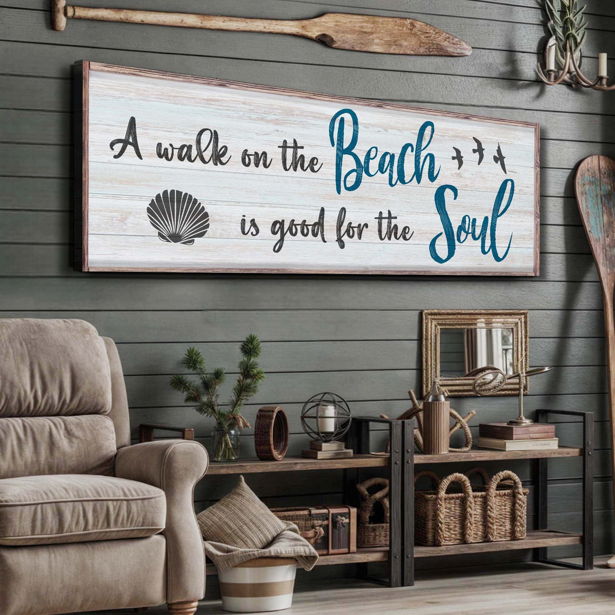 A Walk On The Beach canvas sign II by Tailored Canvases, view 3