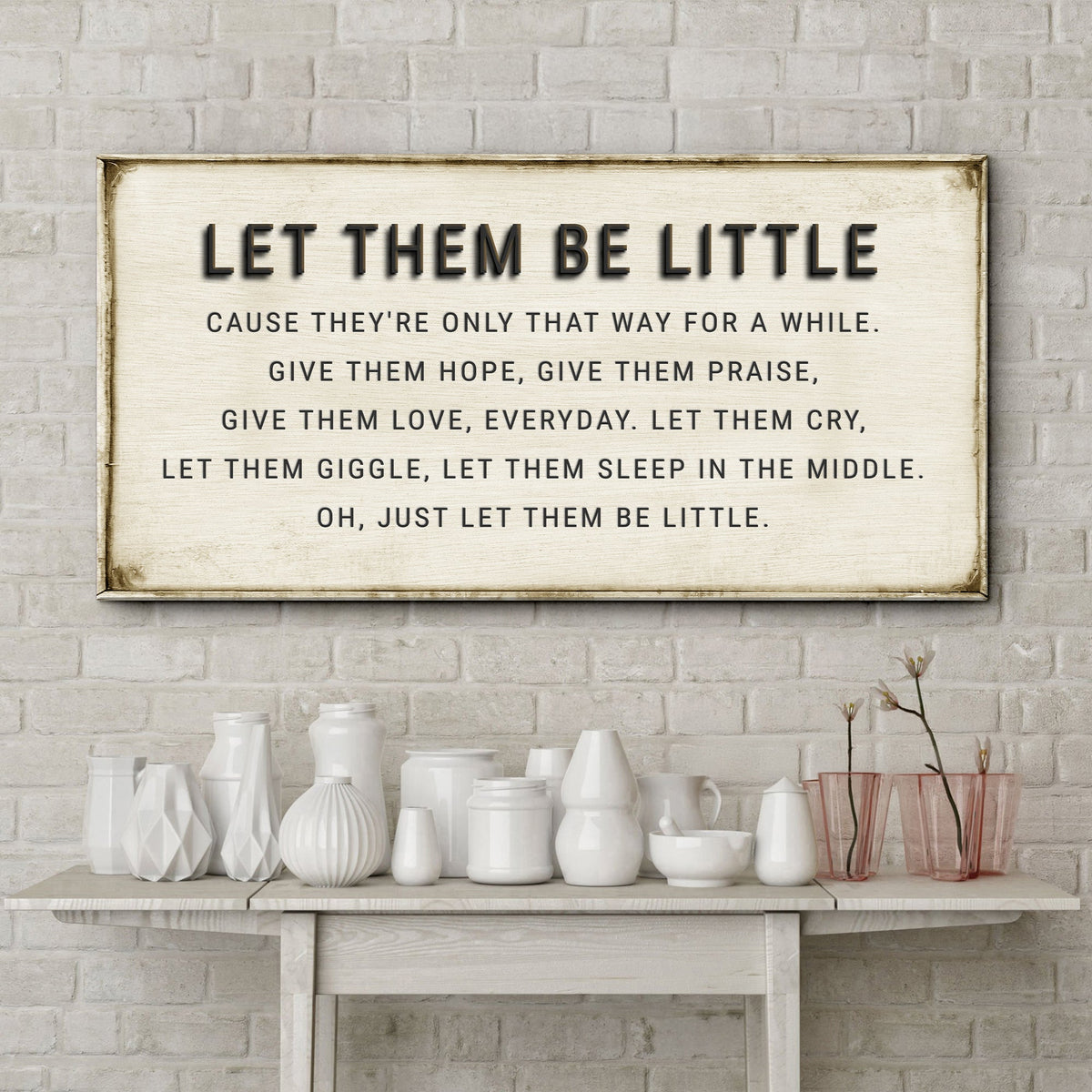 Let Them Be Little Playroom Sign by Tailored Canvases