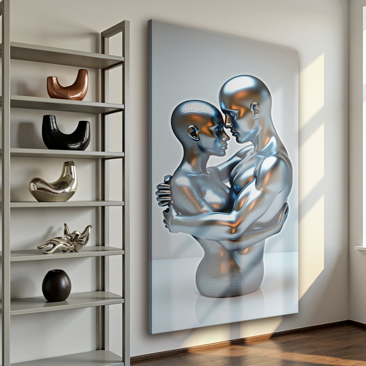 Eternal Love Figure Abstract Wall Art II by Tailored Canvases