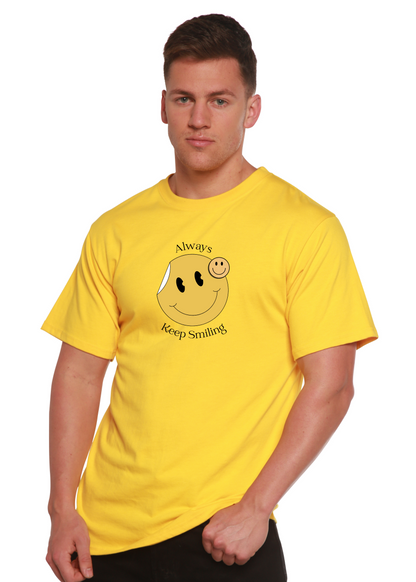 Always Keep Smiling men's bamboo graphic T-shirt – view 5