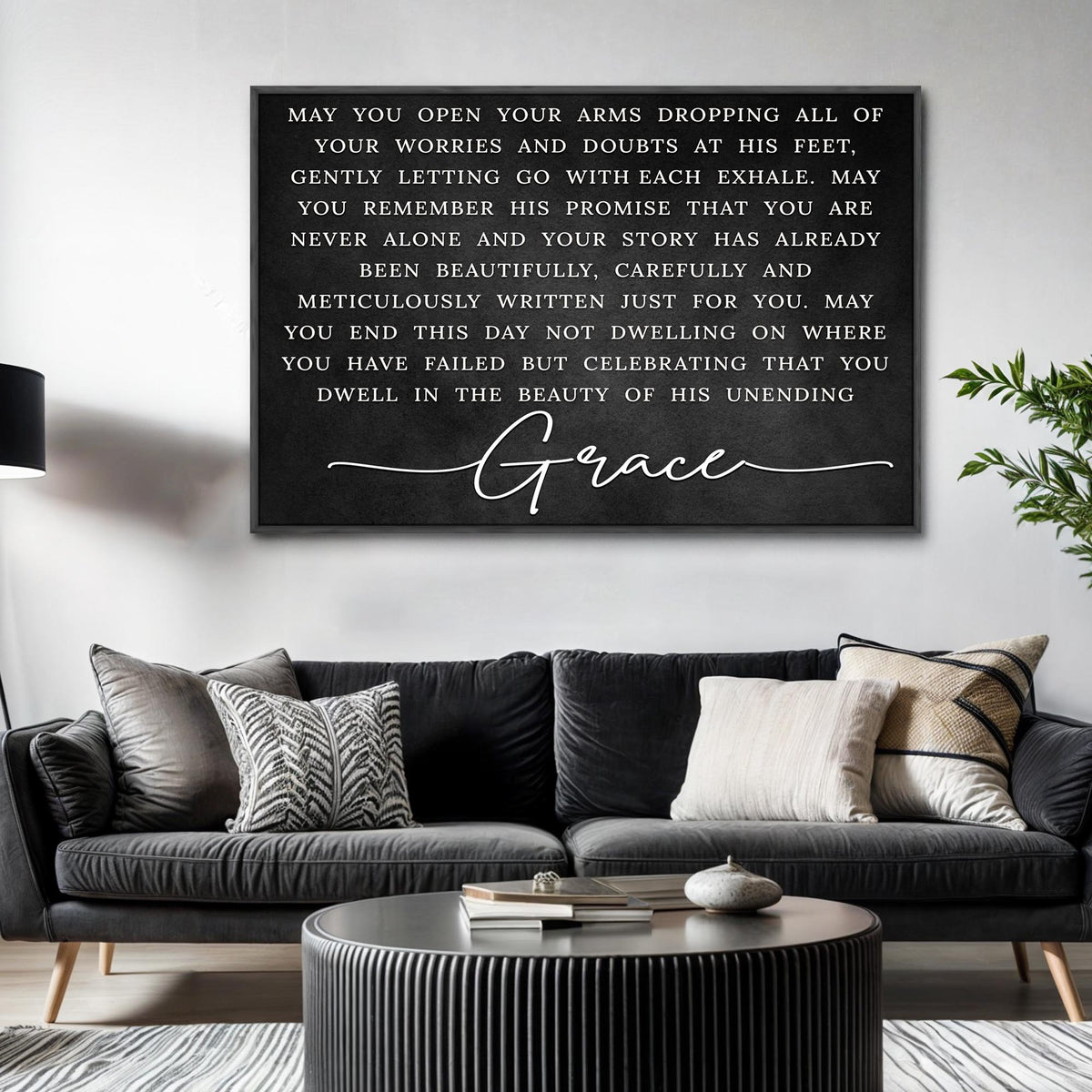 Unending Grace Faith Sign by Tailored Canvases