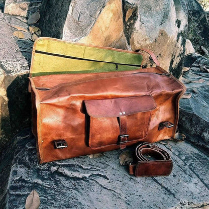 The Flapster Duffel by Classy Leather Bags