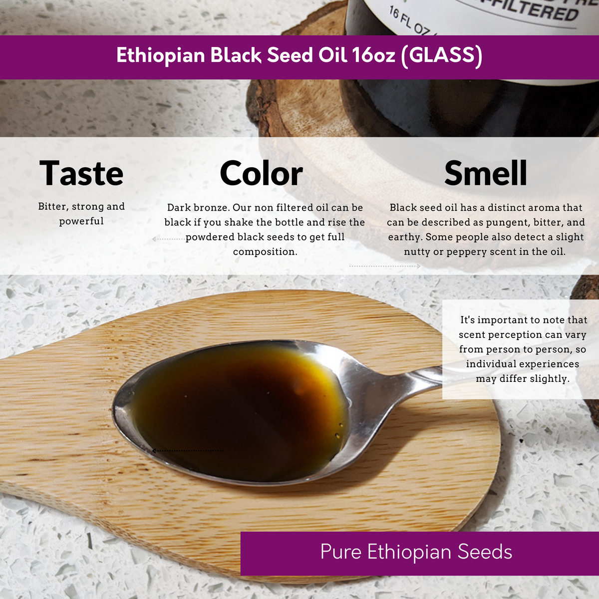 Ethiopian Black Seed Oil 16oz (GLASS) by BioNatal