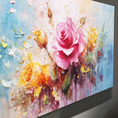 Rose Flower Wall Art by Tailored Canvases