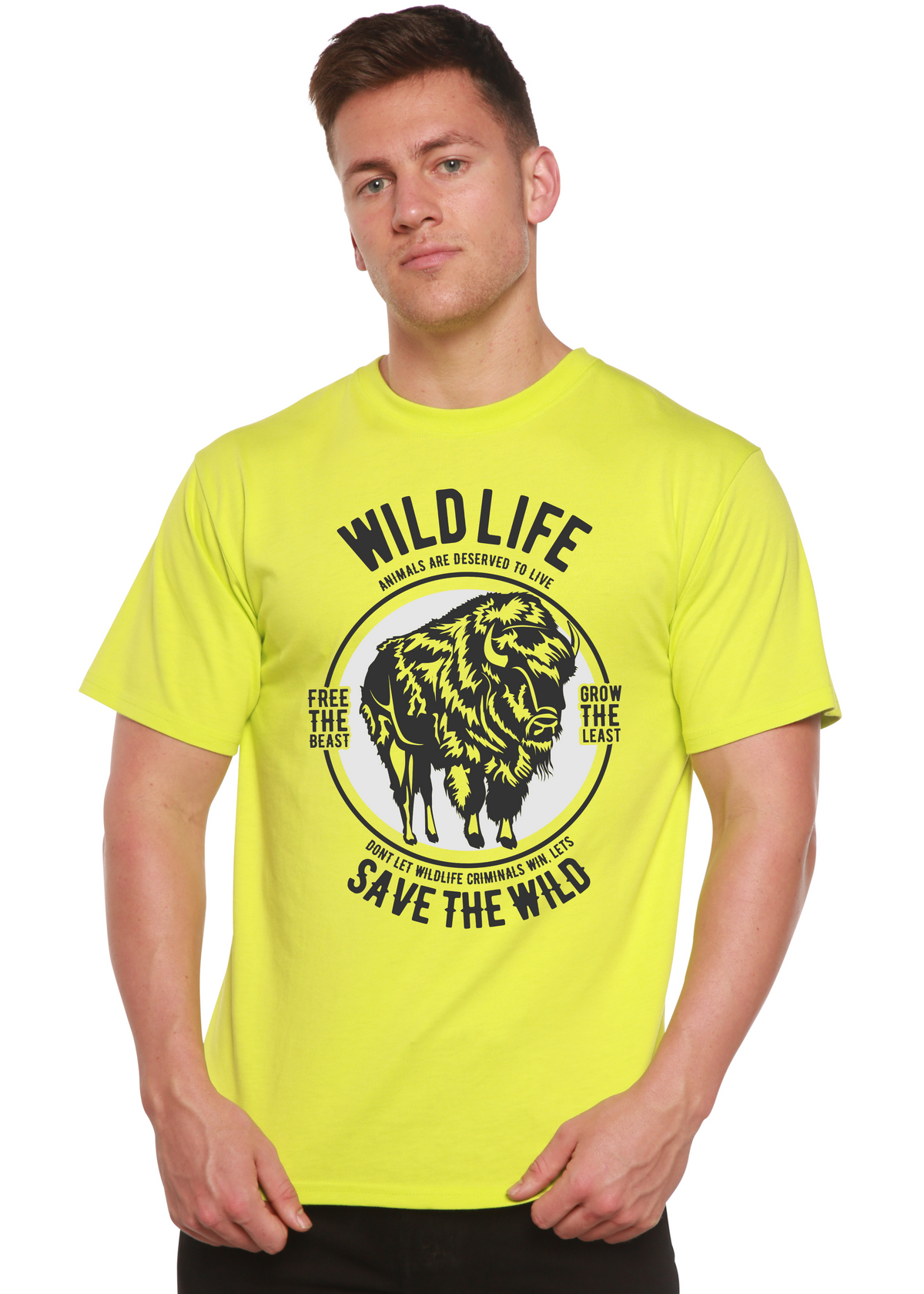 Wild Life men's bamboo graphic T-shirt – view 4