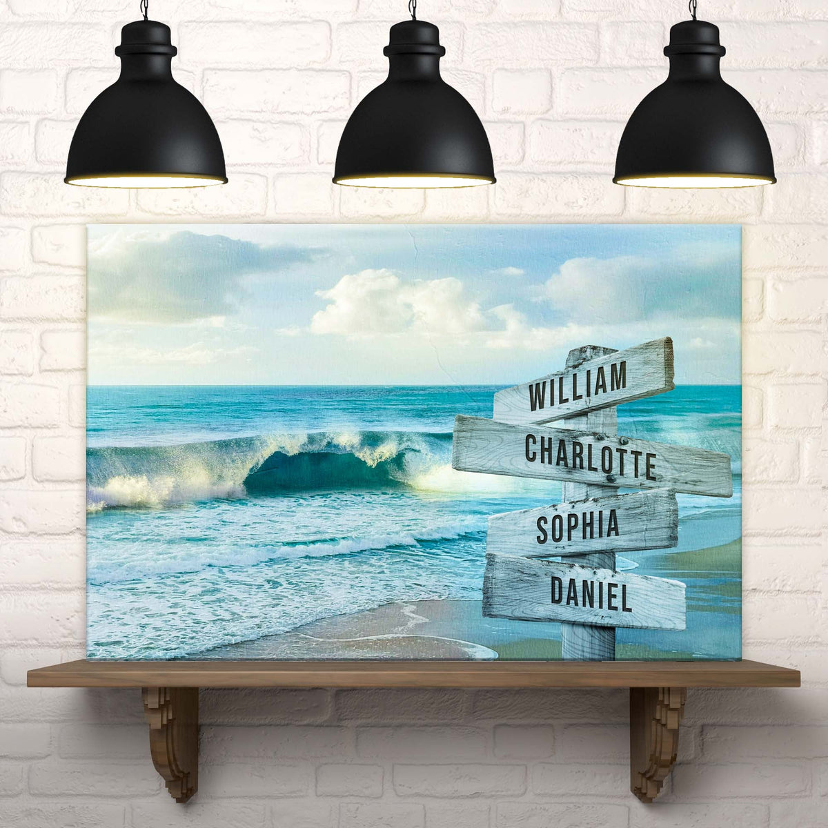 Family Names Beach Sign by Tailored Canvases