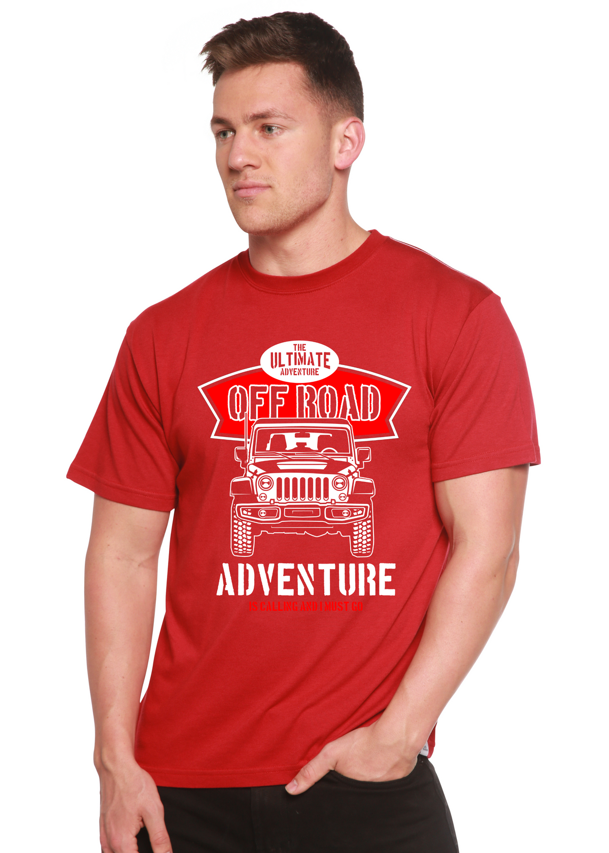 Off Road men's bamboo graphic T-shirt – view 4