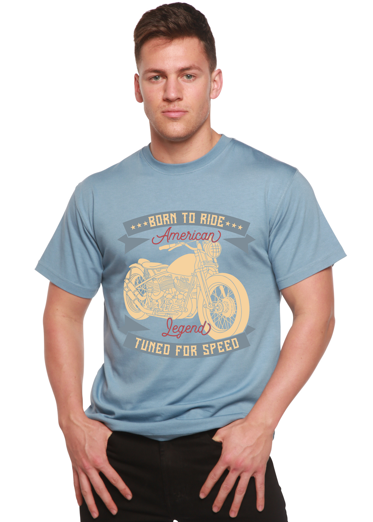 Born to Ride American Legend men's bamboo graphic T-shirt – view 5