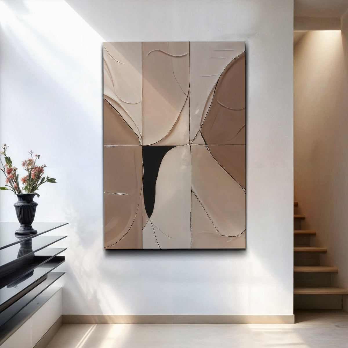 Neutral Abstract Boho Wall Art by Tailored Canvases