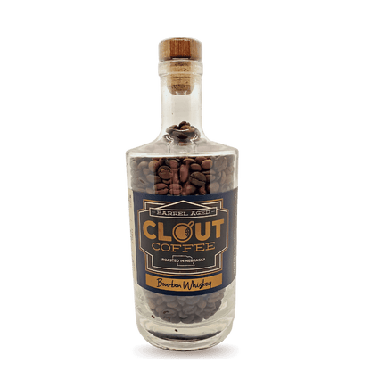 Bourbon Whiskey | Whole Bean Gift Bottle 10oz by Clout Coffee