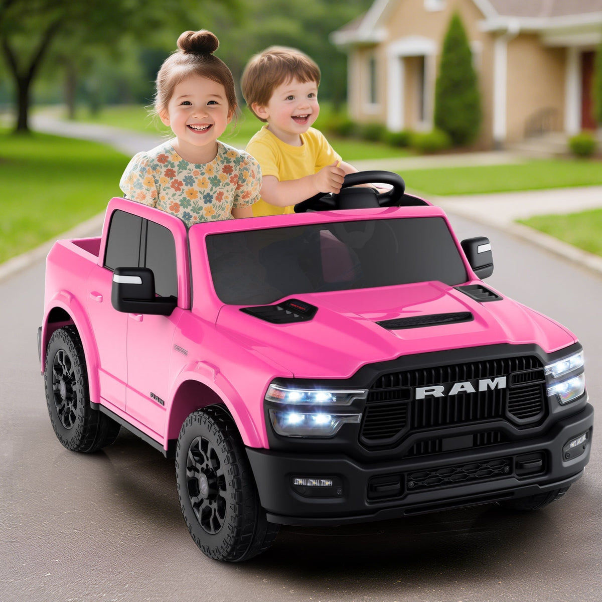 GBruno Store 2 seater 24V licensed Ram ride-on truck for kids, view 3
