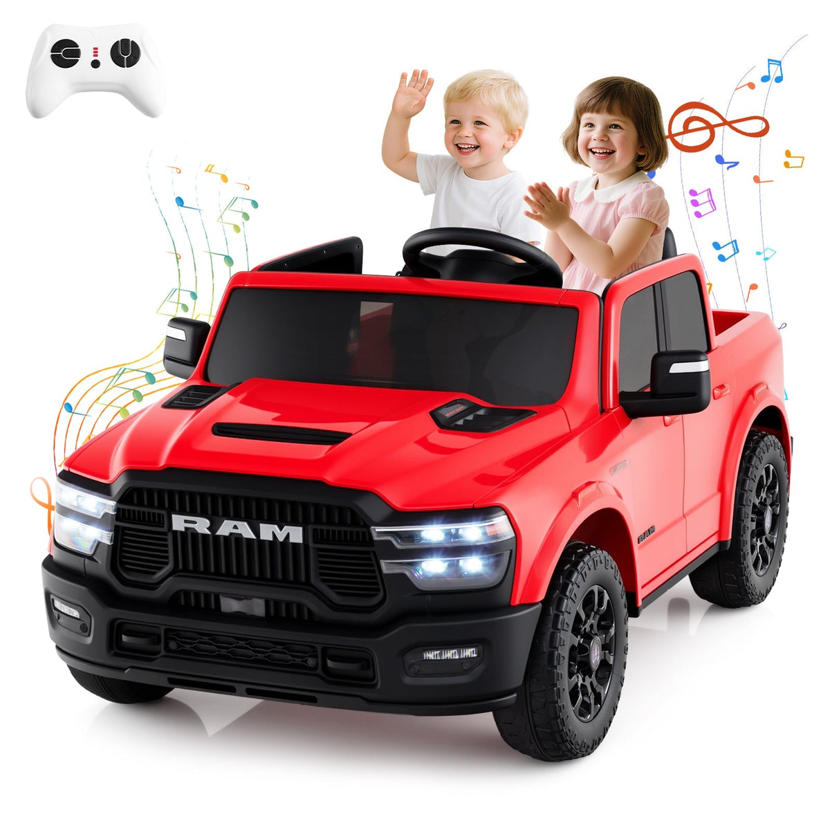 GBruno Store 2 seater 24V licensed Ram ride-on truck for kids, view 19