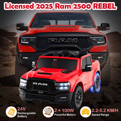 GBruno Store 2 seater 24V licensed Ram ride-on truck for kids, view 31