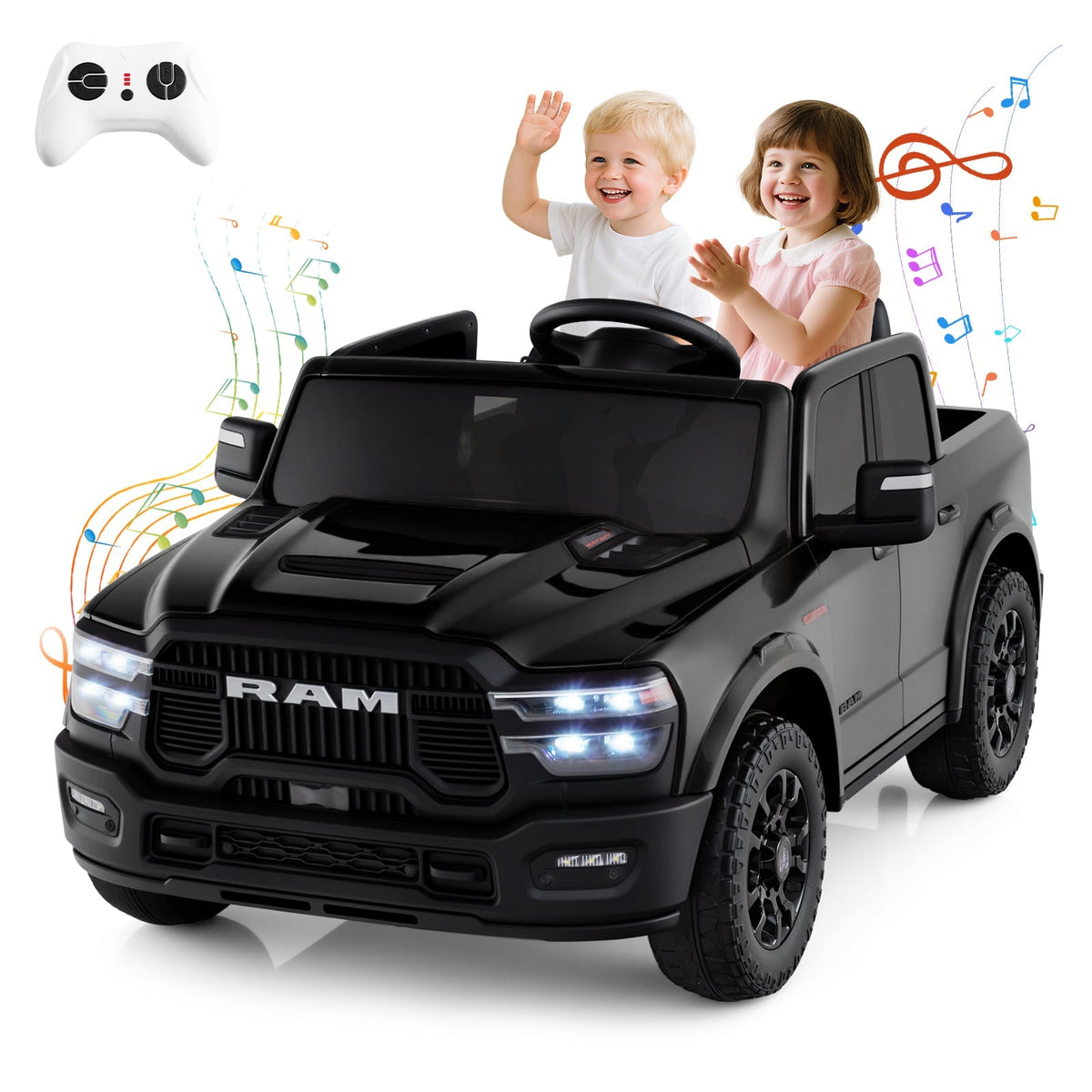 GBruno Store 2 seater 24V licensed Ram ride-on truck for kids, view 12