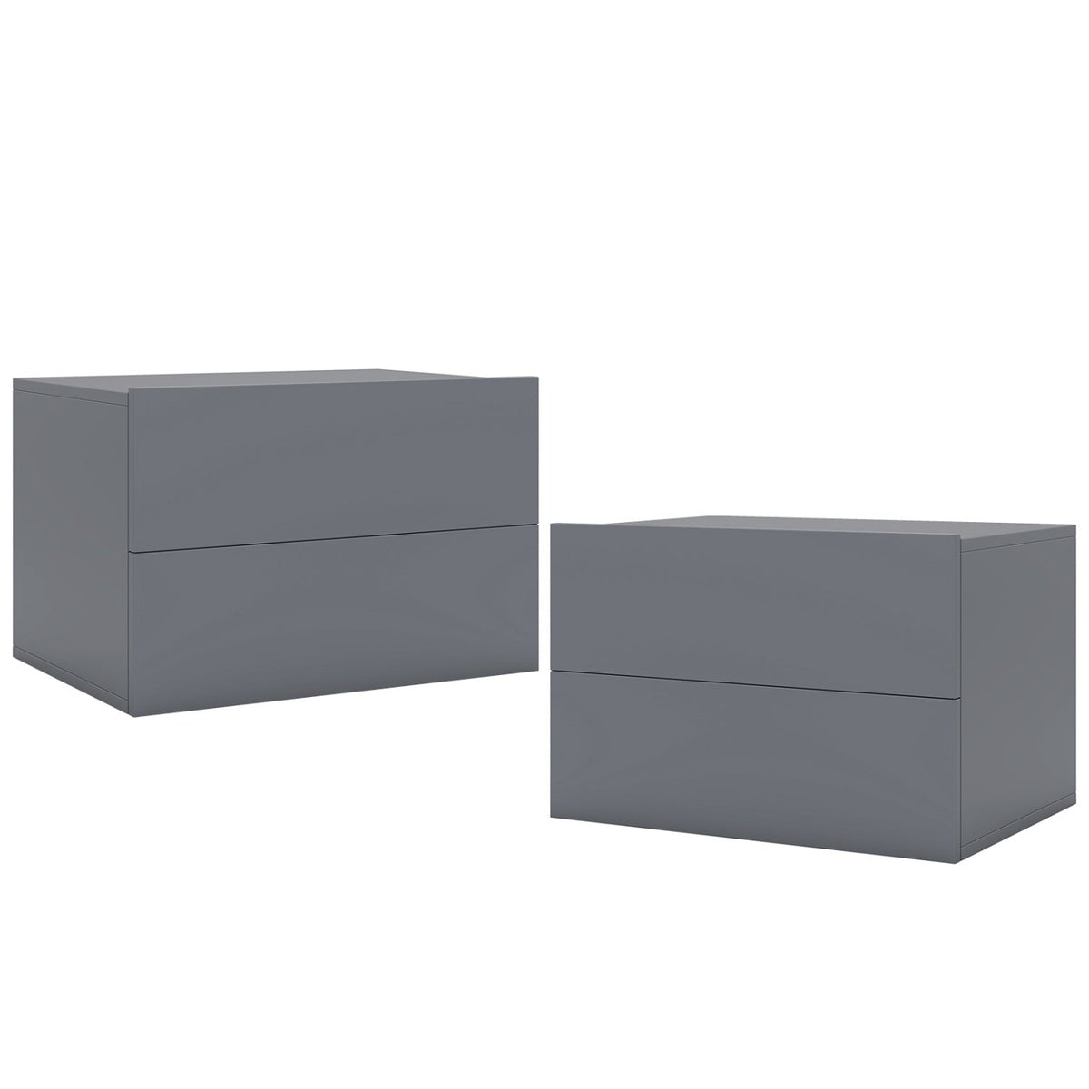 Wall Mounted Floating Nightstand with 2 Drawers by DirectDeals