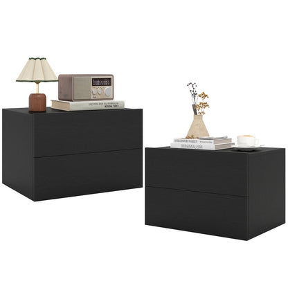 Wall Mounted Floating Nightstand with 2 Drawers by DirectDeals