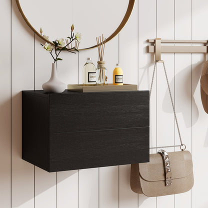 Wall Mounted Floating Nightstand with 2 Drawers by DirectDeals