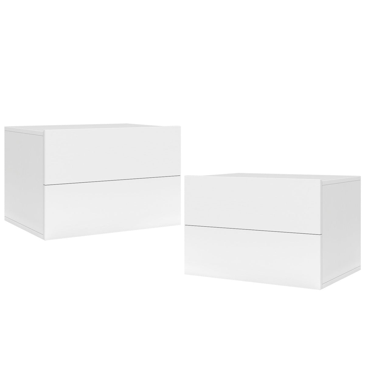 Wall Mounted Floating Nightstand with 2 Drawers by DirectDeals