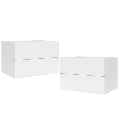 Wall Mounted Floating Nightstand with 2 Drawers by DirectDeals