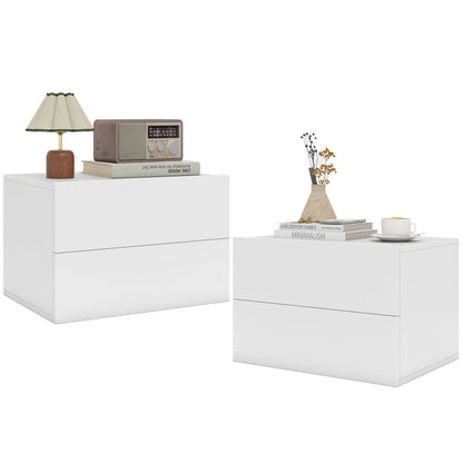 Wall Mounted Floating Nightstand with 2 Drawers by DirectDeals