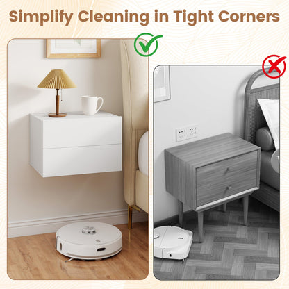 Wall Mounted Floating Nightstand with 2 Drawers by DirectDeals