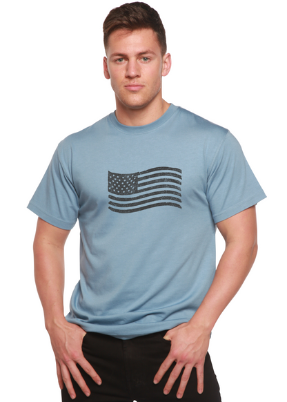 American Flag men's bamboo graphic T-shirt – view 2