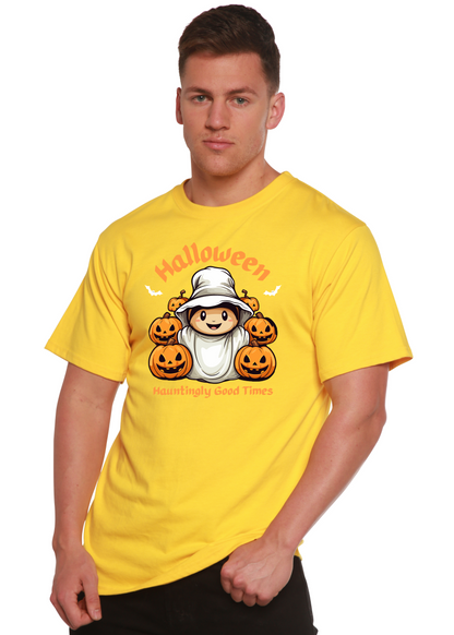 Halloween Hauntingly Good Times Day men's bamboo graphic T-shirt – view 4
