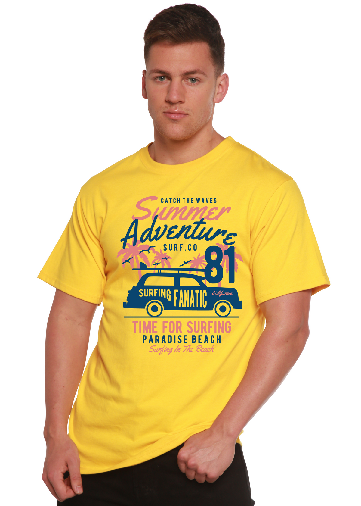Summer Adventure men's bamboo graphic T-shirt – view 5