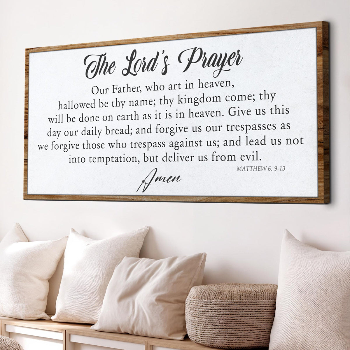 The Lord's Prayer Faith Sign II by Tailored Canvases