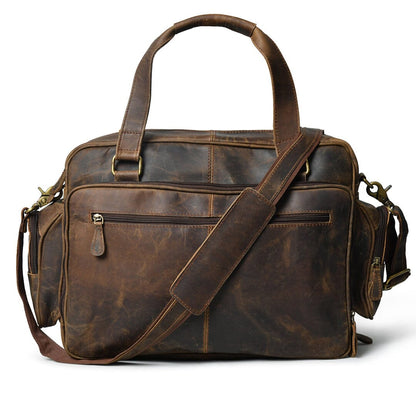 Floyd Handmade Buffalo Leather Office Briefcase by Classy Leather Bags