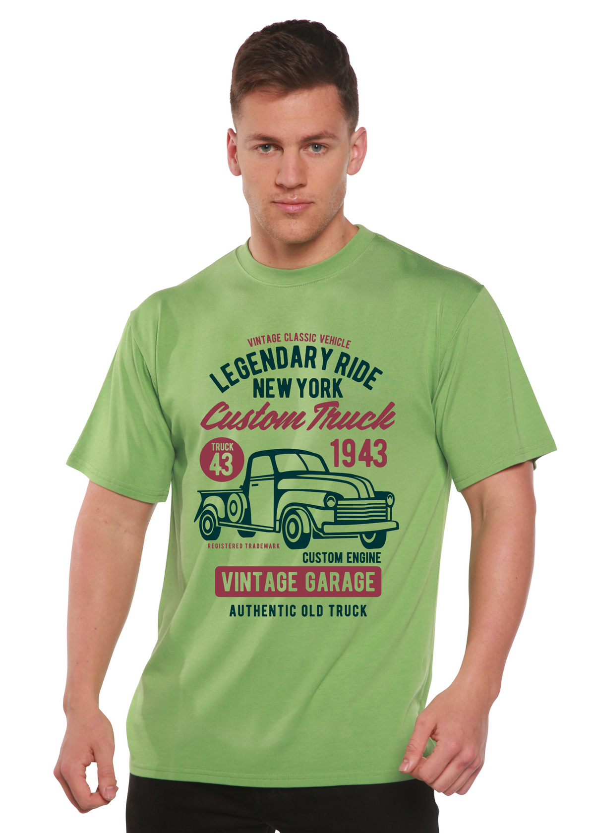 Legendary Ride Custom Truck men's bamboo graphic T-shirt – view 2