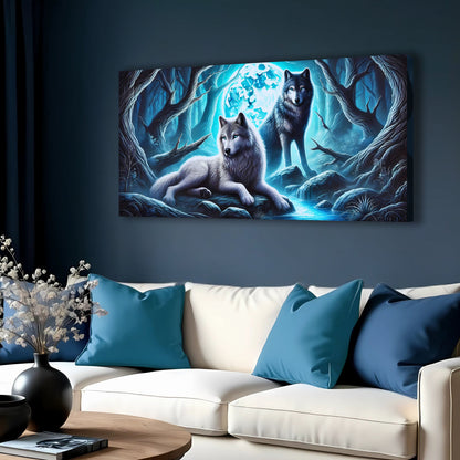 3D Wolves Wall Art canvas by Tailored Canvases, view 4
