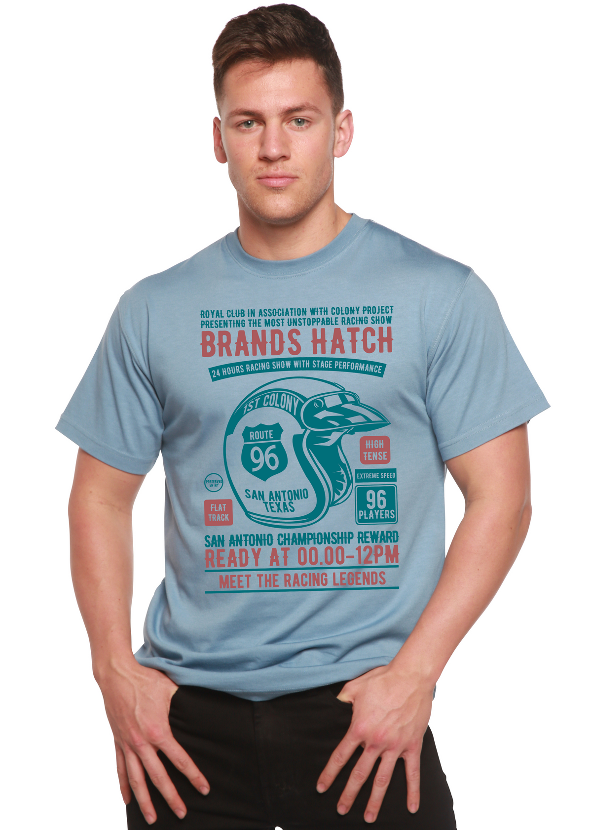 Brands Hatch men's bamboo graphic T-shirt – view 6