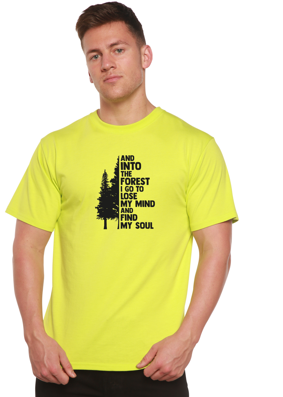 And Into the Forest I Go men's bamboo graphic T-shirt – view 2