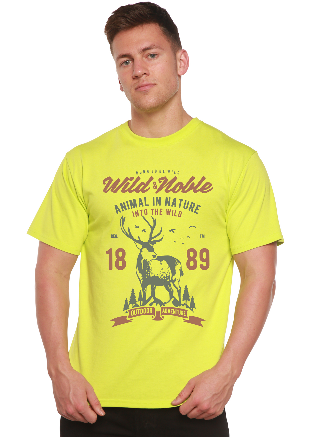Wild and Noble men's bamboo graphic T-shirt – view 6